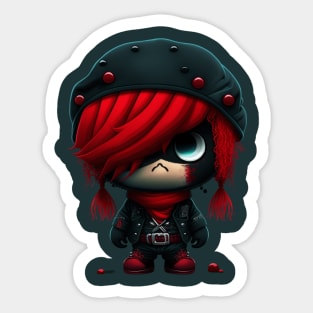 cute black red mastermind Sticker